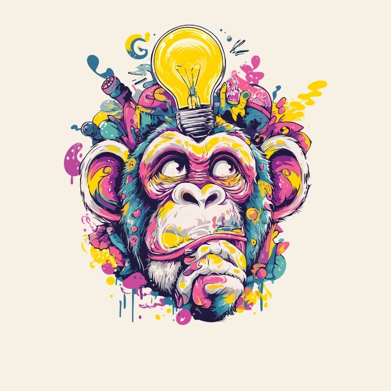 Glowing Monkey Graffiti