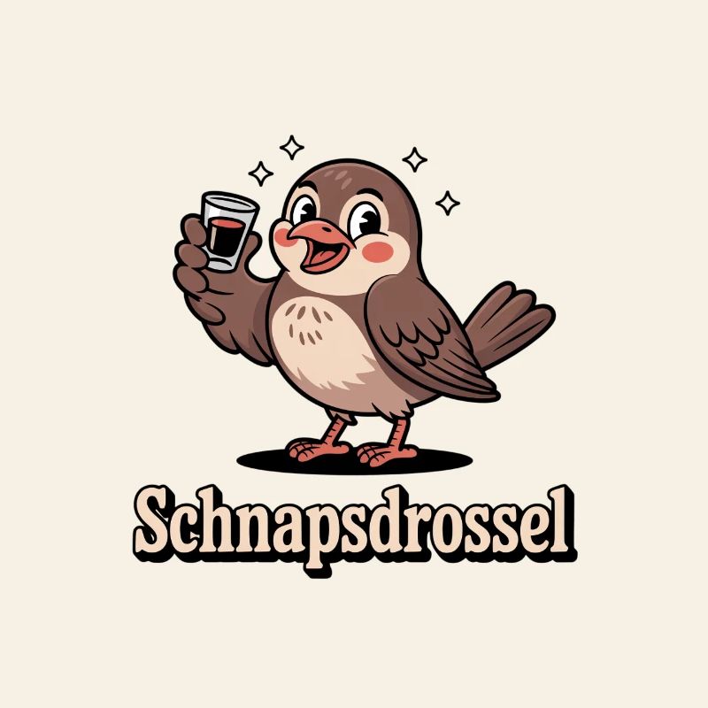 Schnapps Thrush Funny Drinking Saying