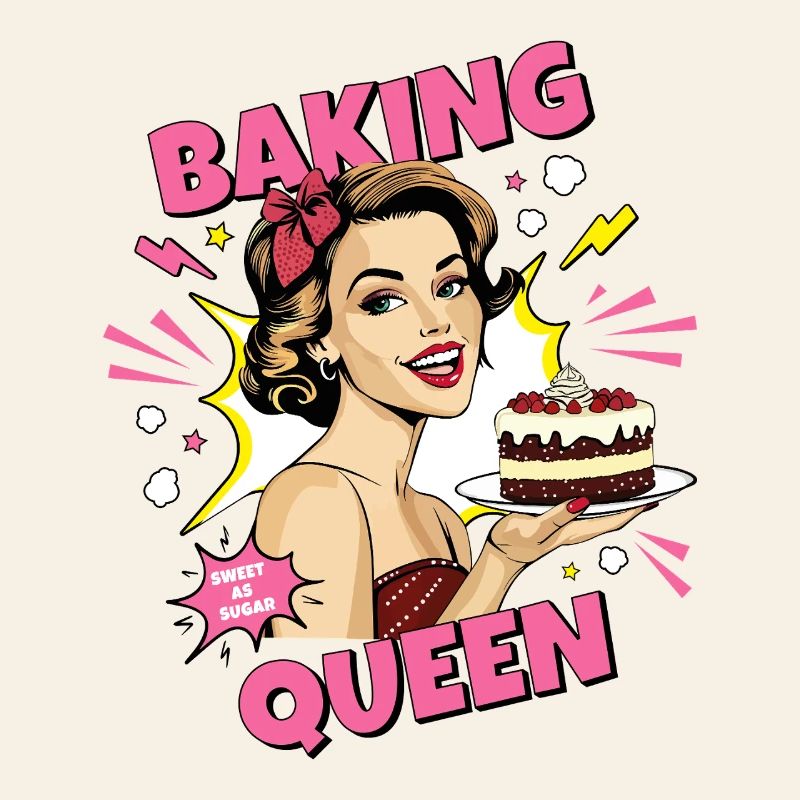 Cuisson Gâteau Cuisson Reine Cuisson Fée Boulanger Pop Art