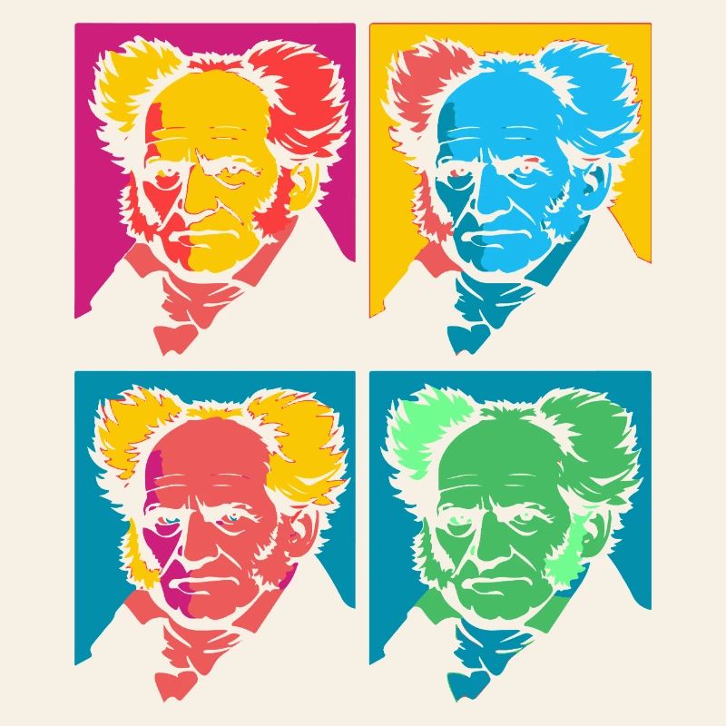 Bloc de portraits pop-art Schopenhauer