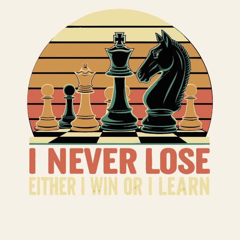 Chess Saying - I Never Lose