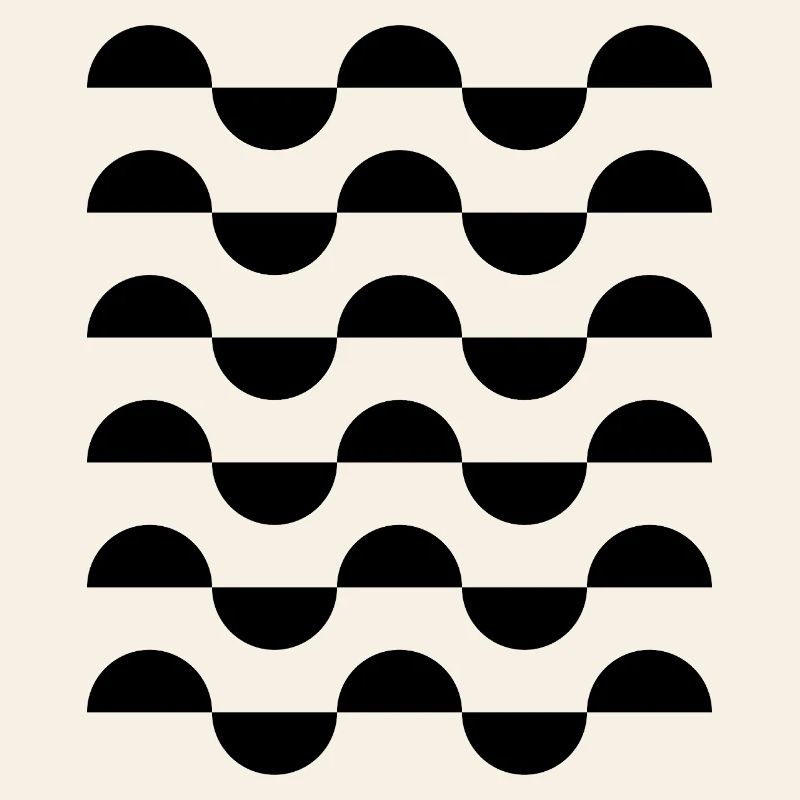 geometric wavy circles pattern design