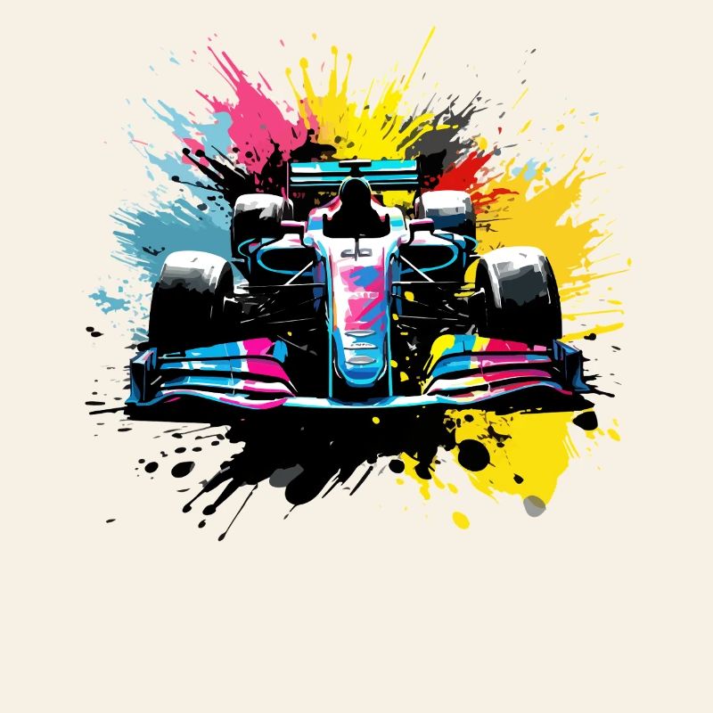 Pilote de course de voitures de course colorées à l’écran