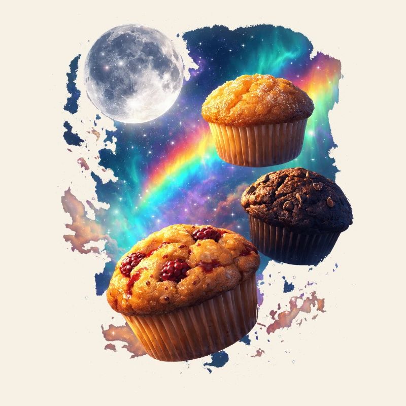 Space muffins cosmic delight