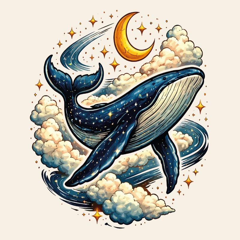 Celestial Whale in the Clouds