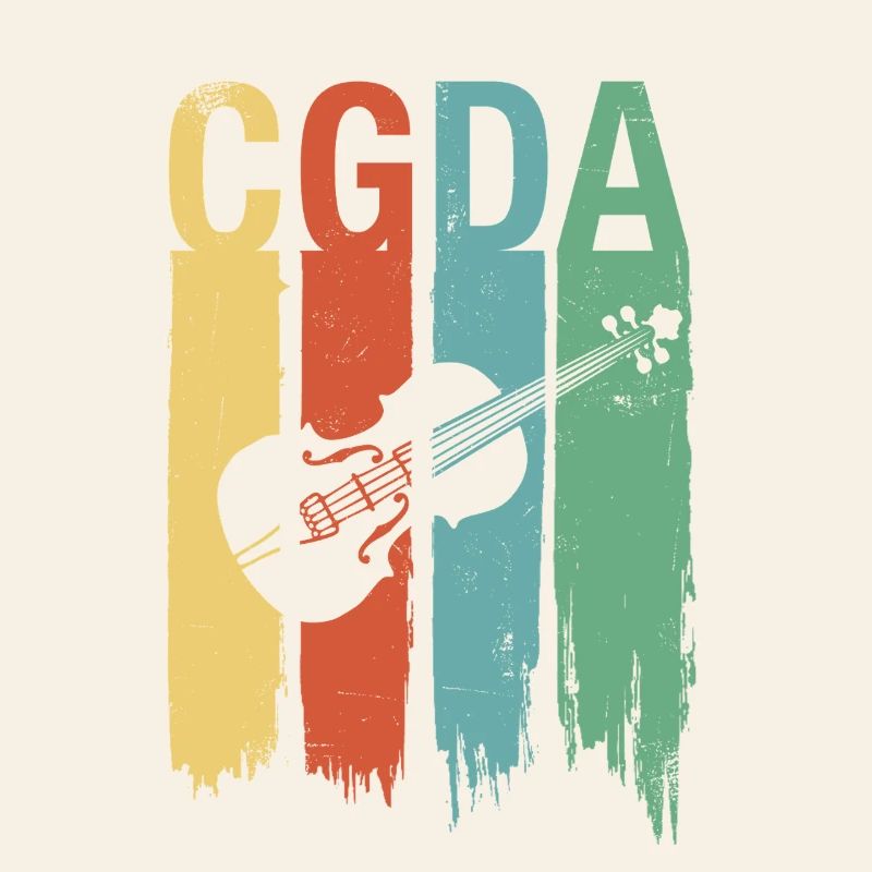 CGDA viola tuning string musician retro