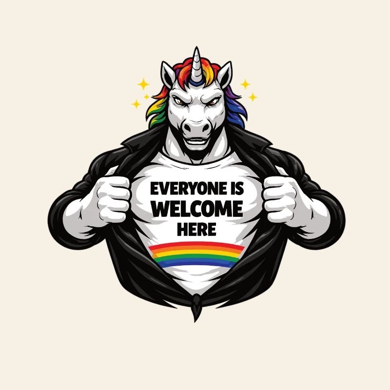 Vielfalt & Respekt Regenbogen Statement Design