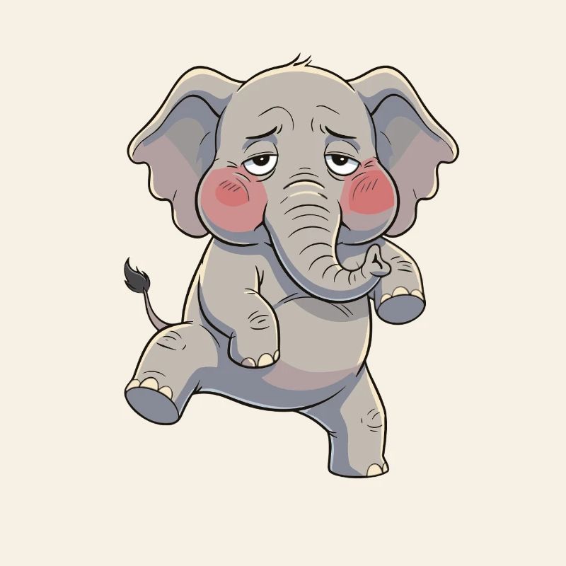 Bébé éléphant câlin