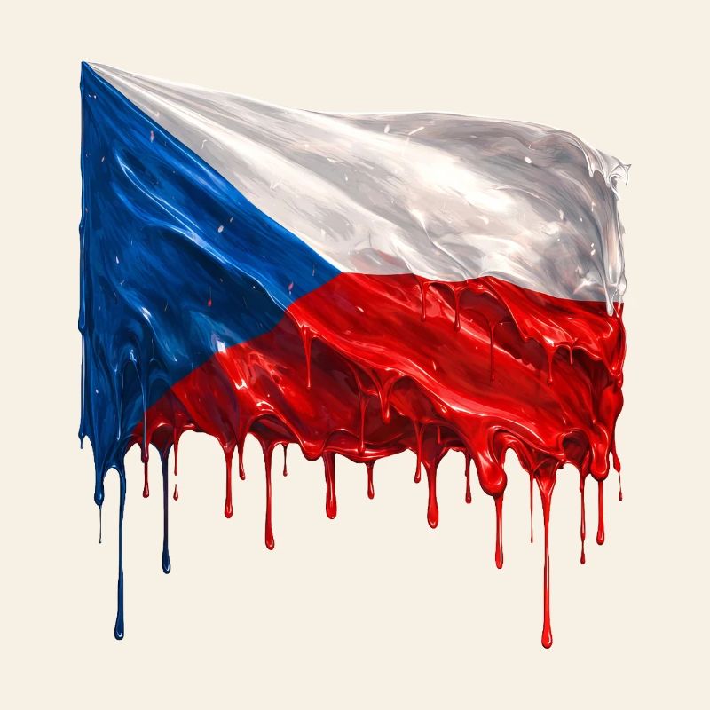 Drapeau tchèque couleur