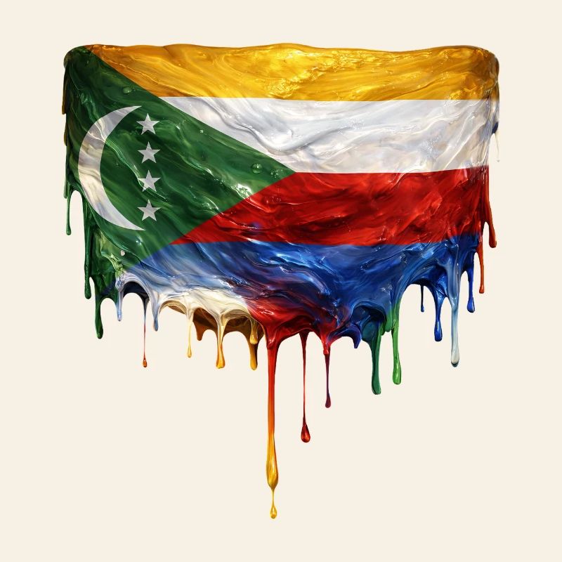 Drapeau des Comores : Couleurs flottantes