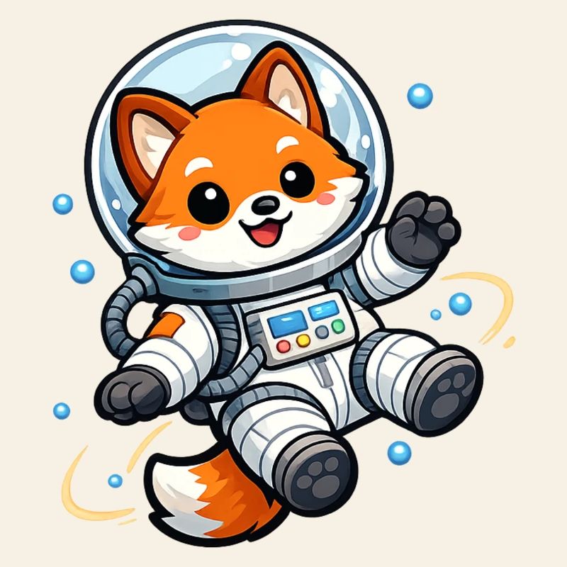 Space Fox in Space Suit