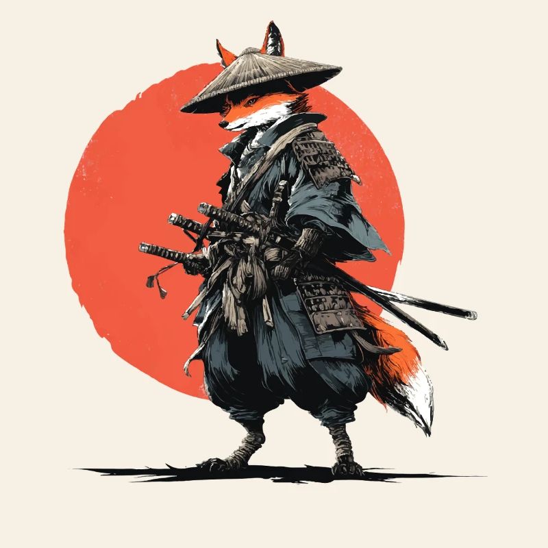 Fuchs-Samurai unter Ember Sun