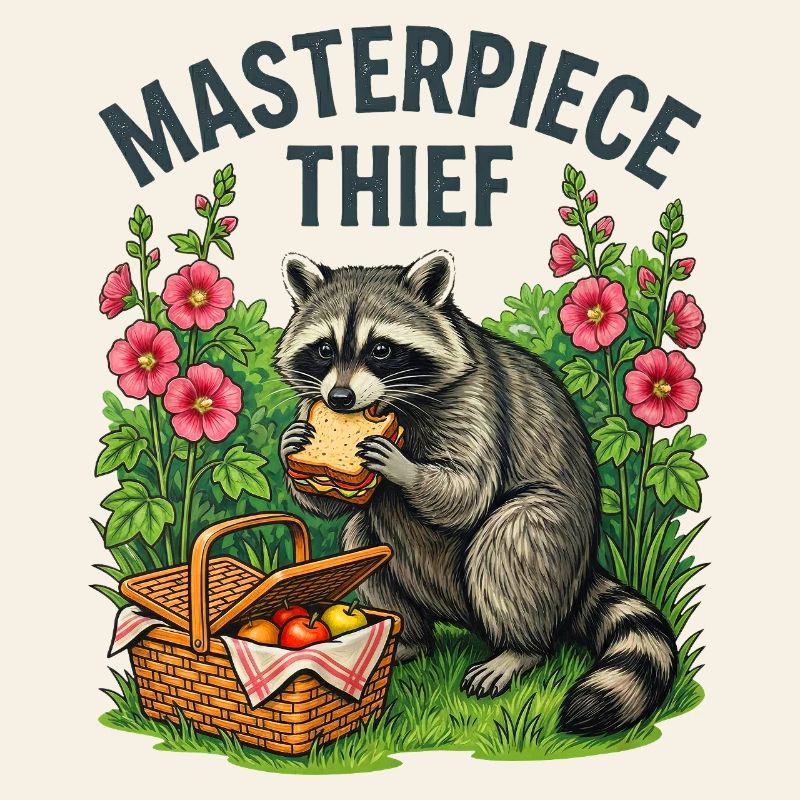 Waschbär-Picknickdieb