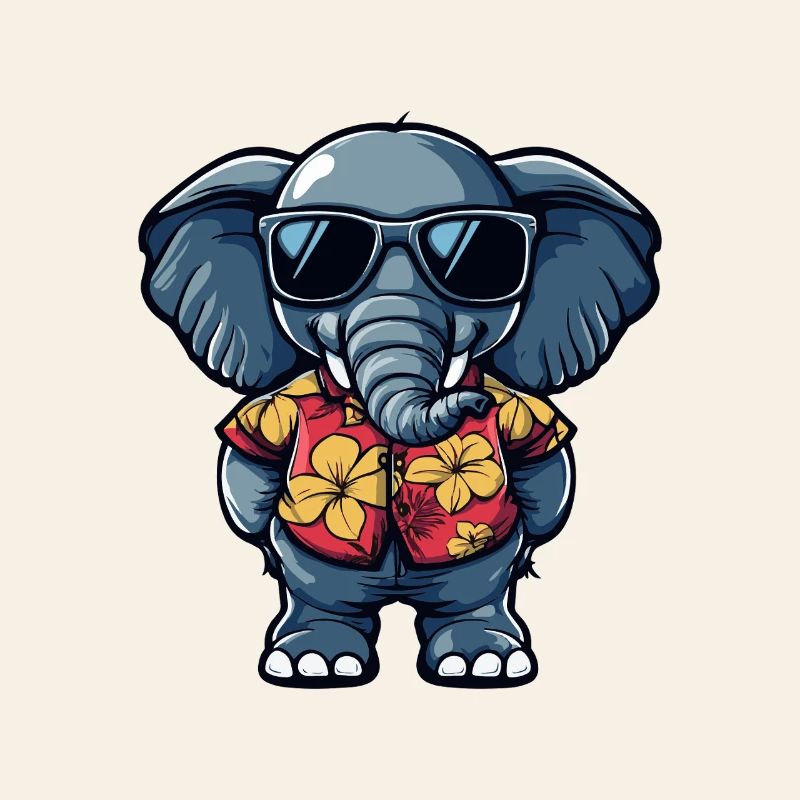 Elephant Comic Holiday