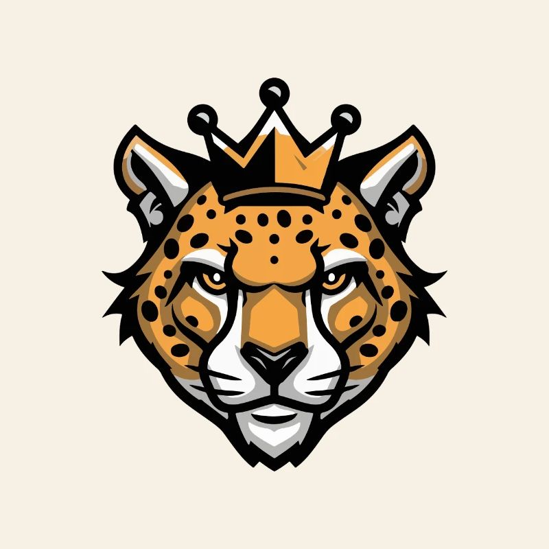 Gepard Kopf Krone