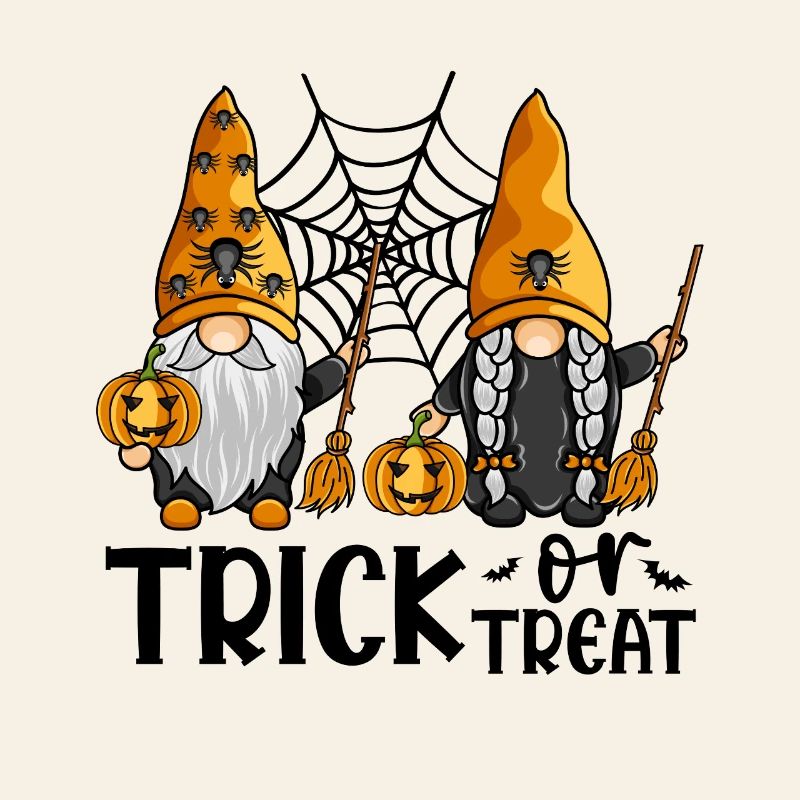 Halloween-Gnome zum Süßes-oder-Saures-Treffen