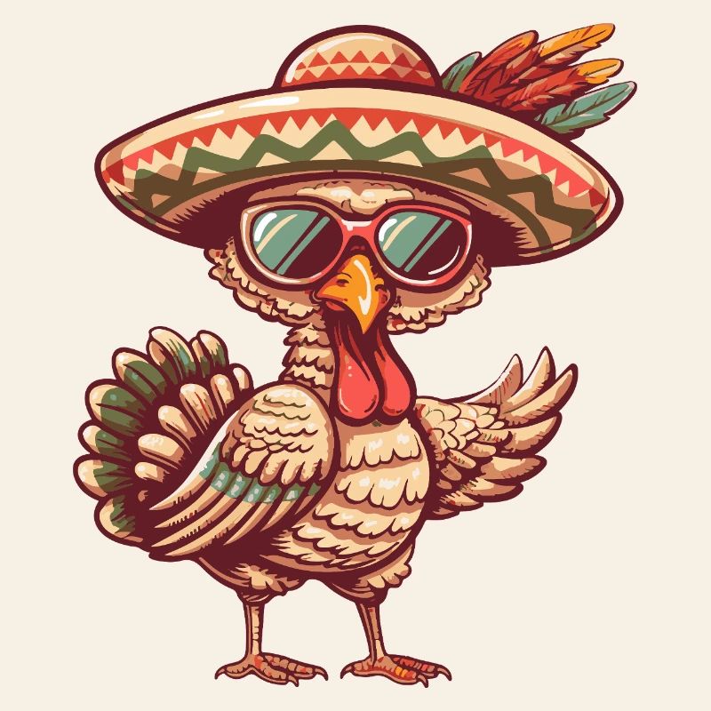 Sombrero comique drôle de la bande dessinée de la dinde