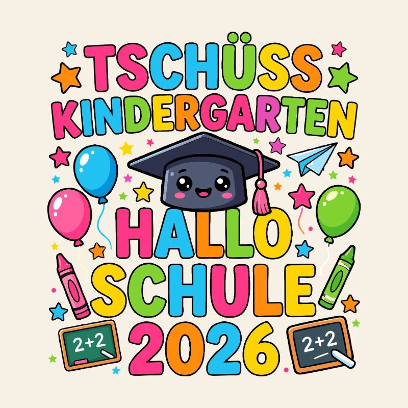 Tschüss Kindergarten Hallo Schule 2026 Einschulung
