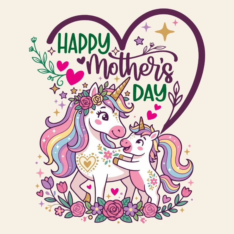 Alles Gute zum Muttertag, Einhorn-Mama