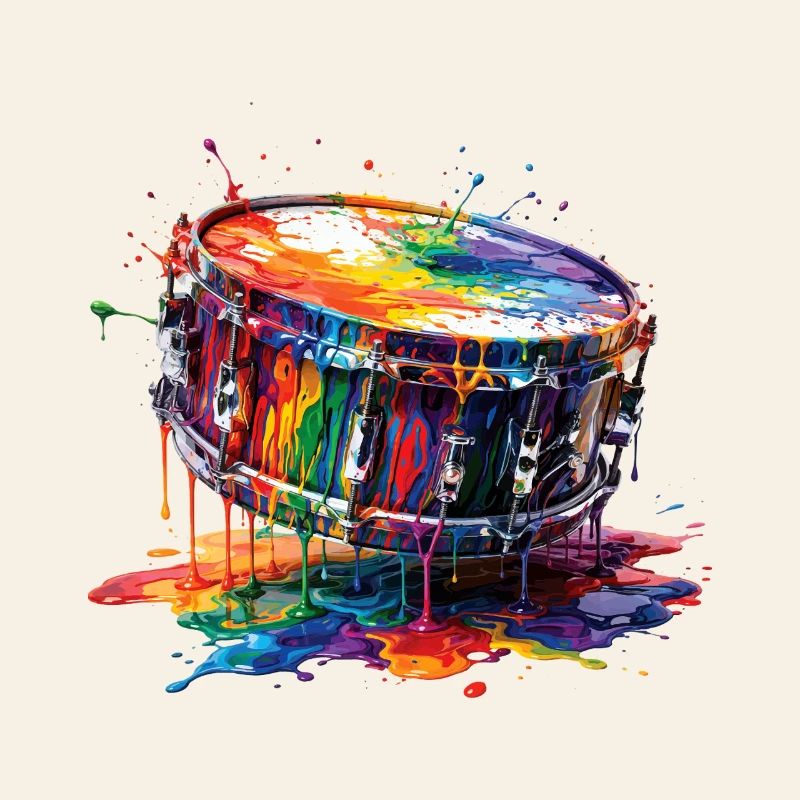 Snaredrum mit tropfender Farbe