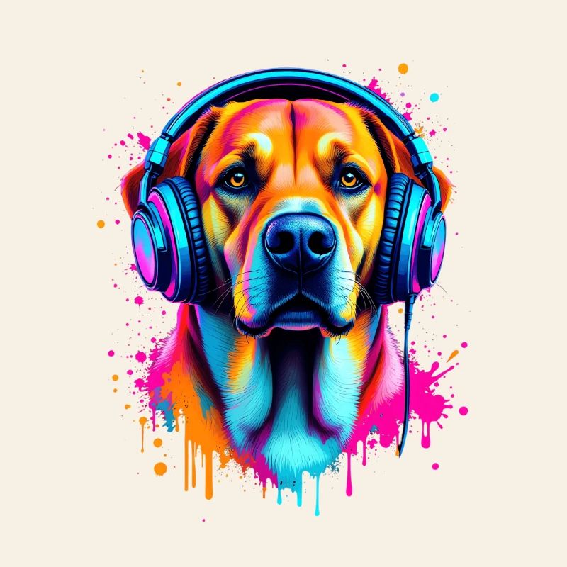 Labrador avec casque