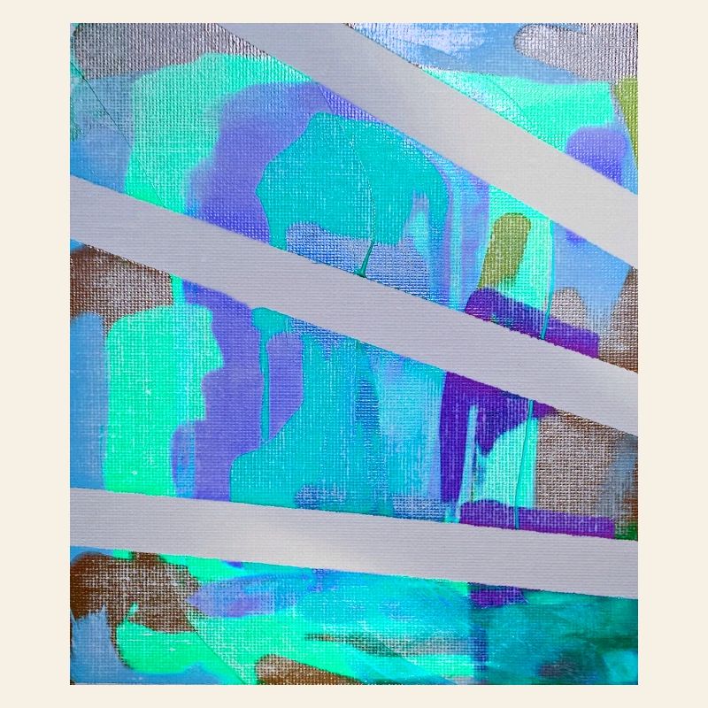 Neon Abstract Stripe Collage
