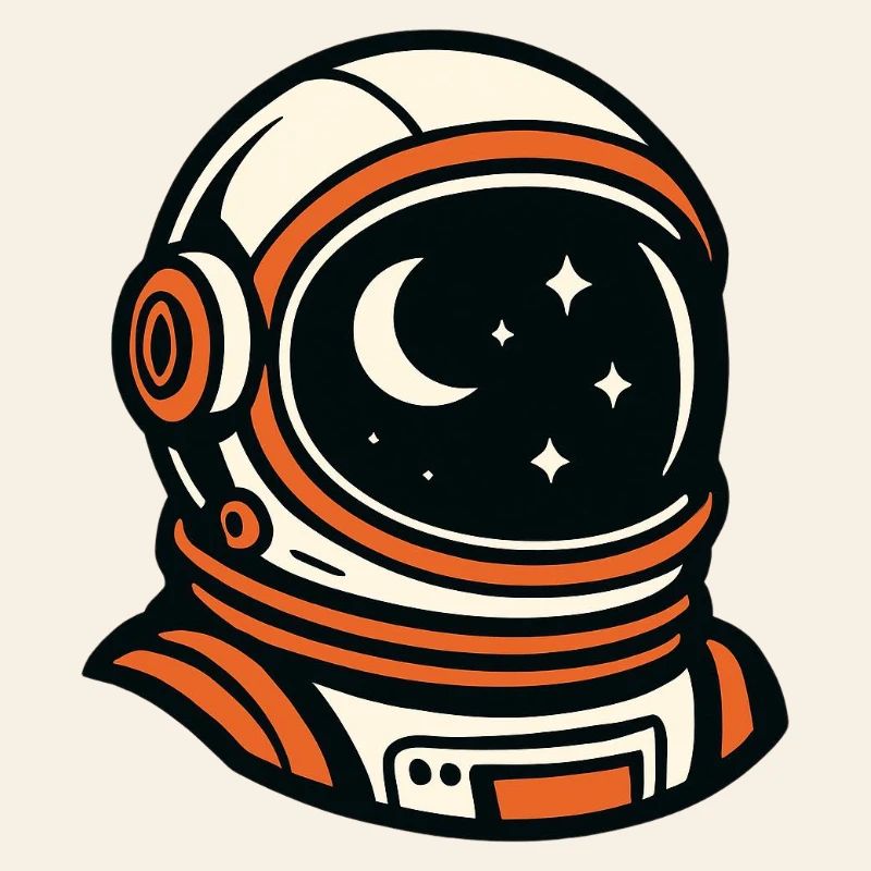 Astronaut am Nachthimmel