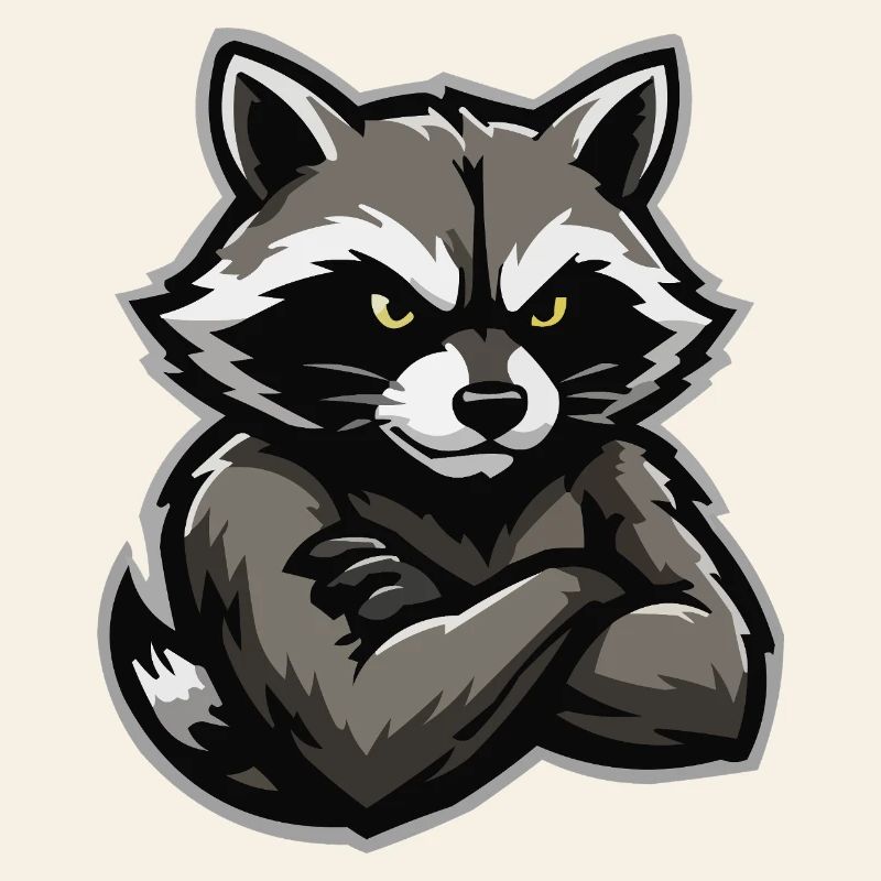 Interlaced raccoon charm