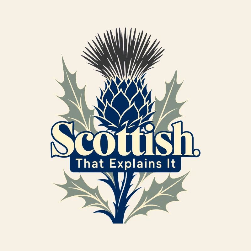 Scottish That Explains It Funny Scot Pride Thistle