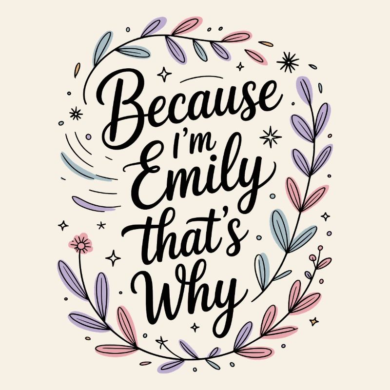 Parce que je suis Emily. C’est pour ça que je suis dans Emily.