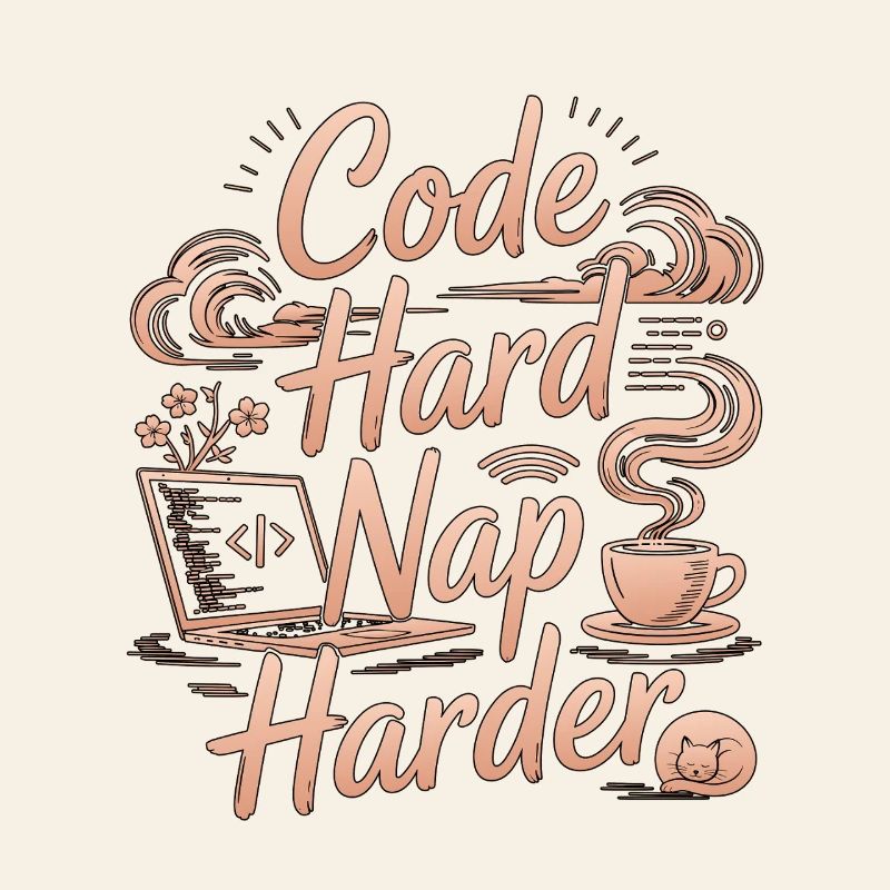 Remote Developer Code Hard Nap Harder Remote Coder