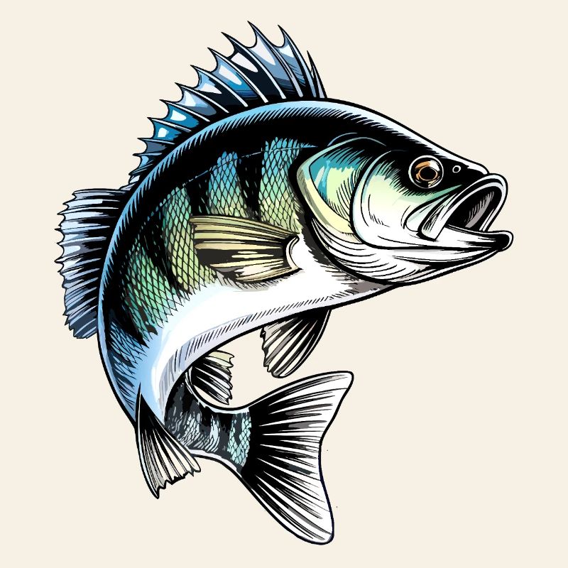 Illustration du poisson dynamique Jumping Perch