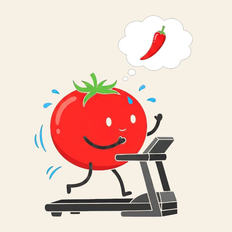 Tomate sur tapis de course