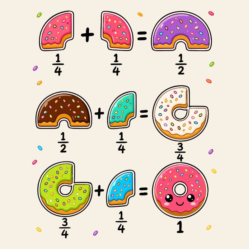 Donut Brüche Mathe Lernen mit Humor