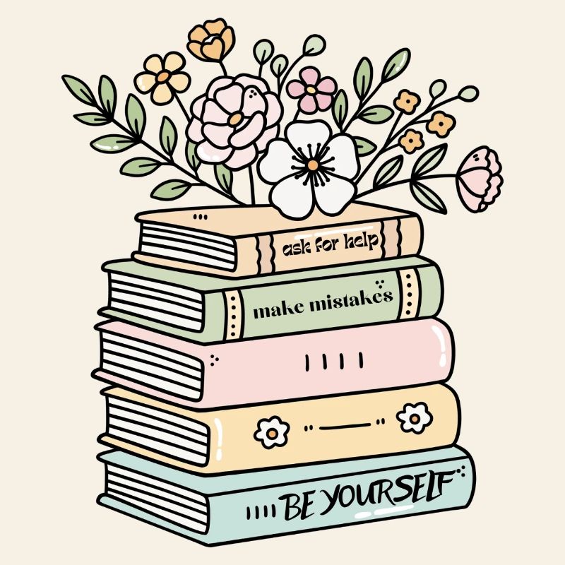 Be Yourself Book Stack Motivation
