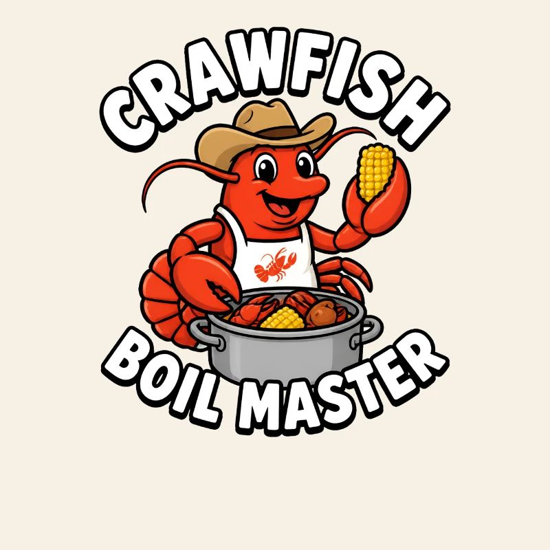 Crawfish Boil Master Funny Men Crawfish