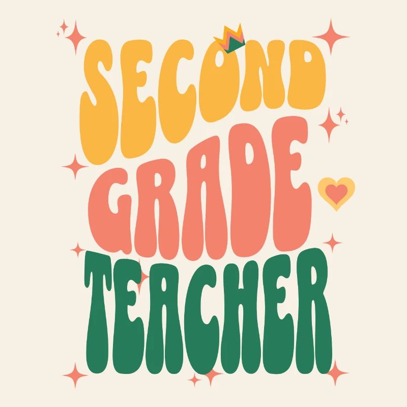 Second Grade Teacher Retro