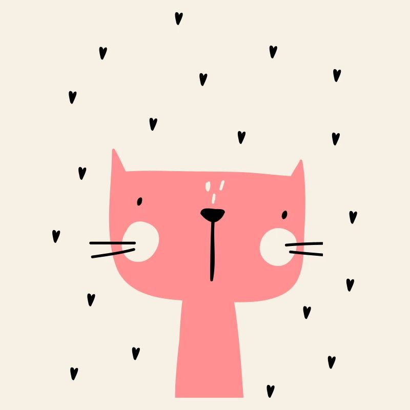 Cat with heart