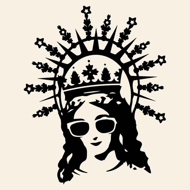Mutter Gottes mit Sonnenbrille