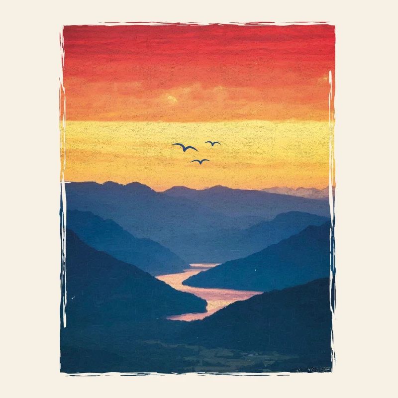 Landscape / Mountains / Sunset / Romantic