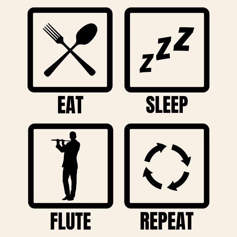 Flötenspieler Routine