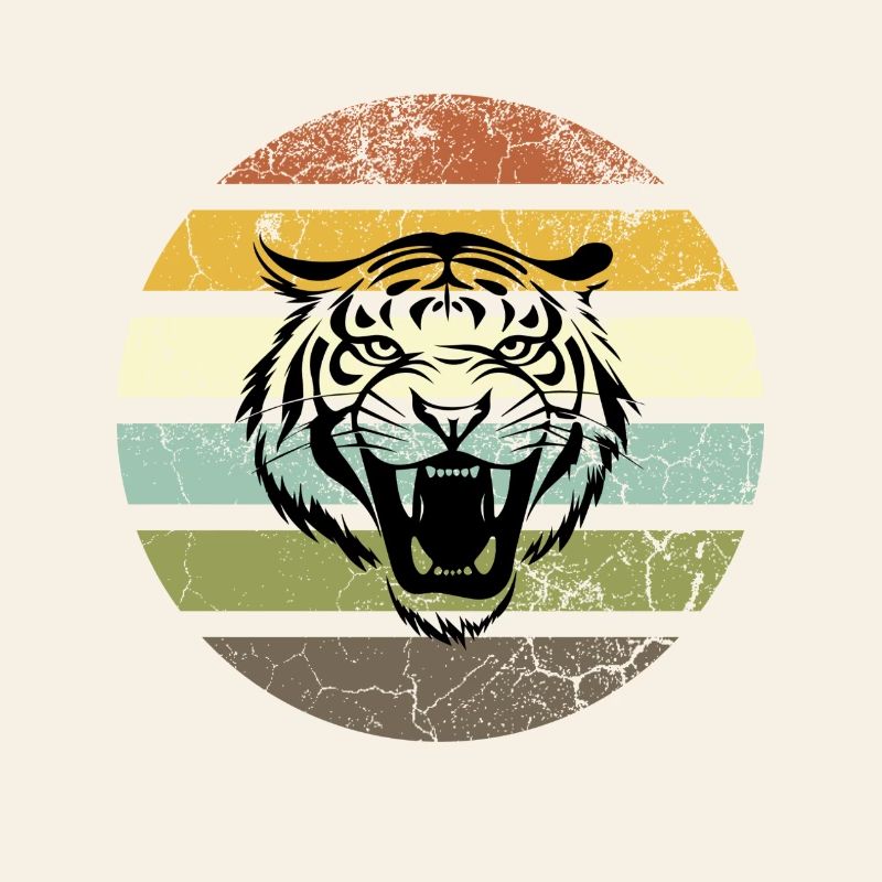 Retro Tiger Stripes Sunset