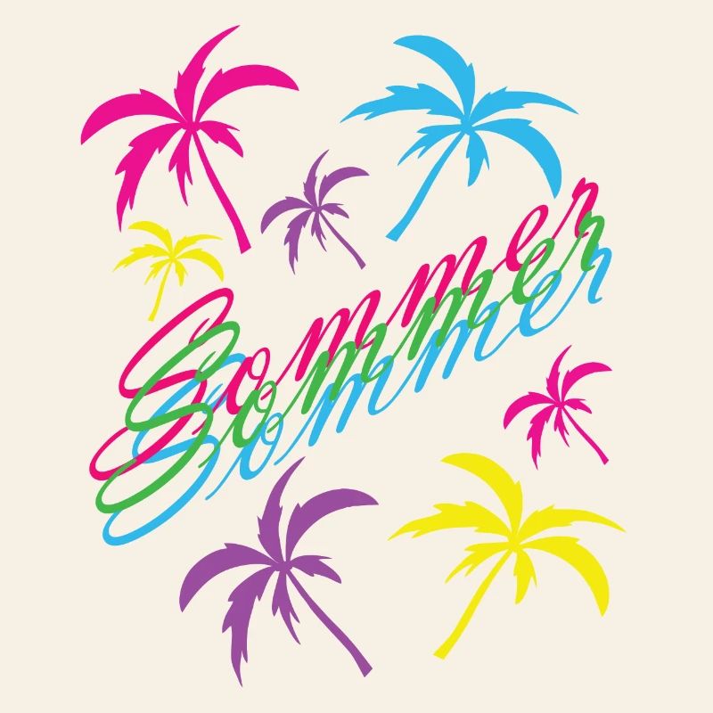 Neon Summer Palm Tree Feeling