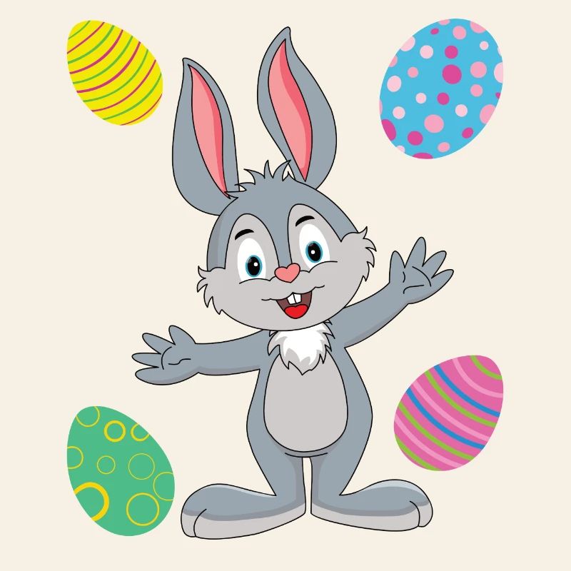 EASTER BUNNY AND EASTER EGGS