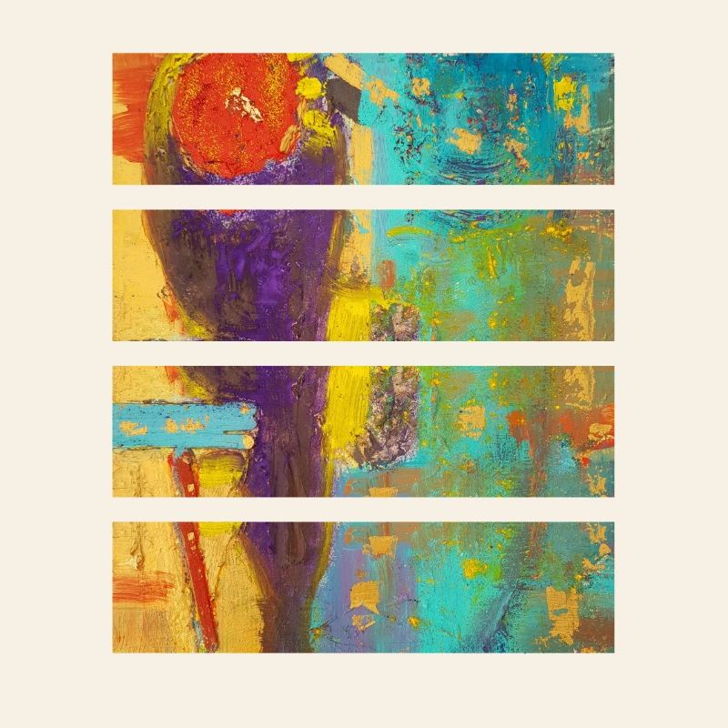 Vibrant Abstract Floral Composition