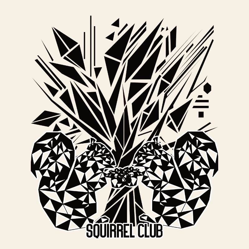 Lebensbaum mit Eichhörnchen – Geometrisches Design