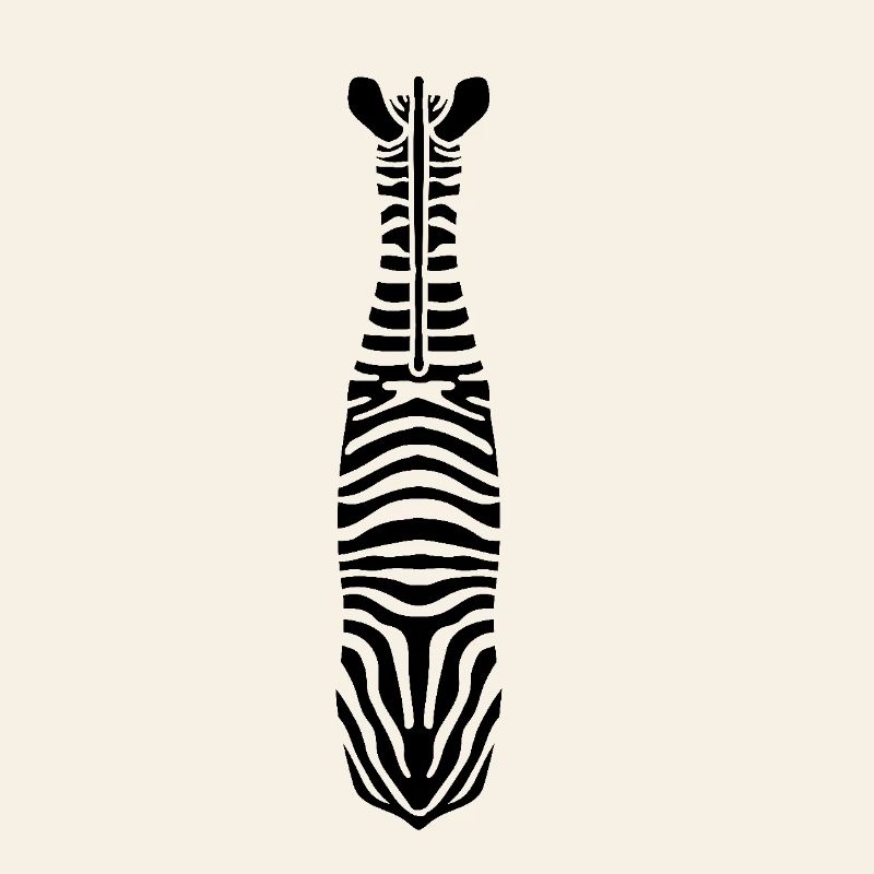 Zebra mit Einzigartigen Streifen