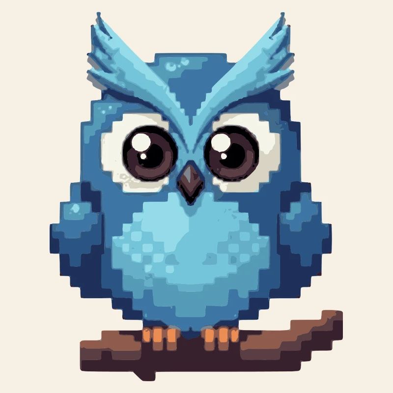 Pixel Eule – Retro 8-Bit Style