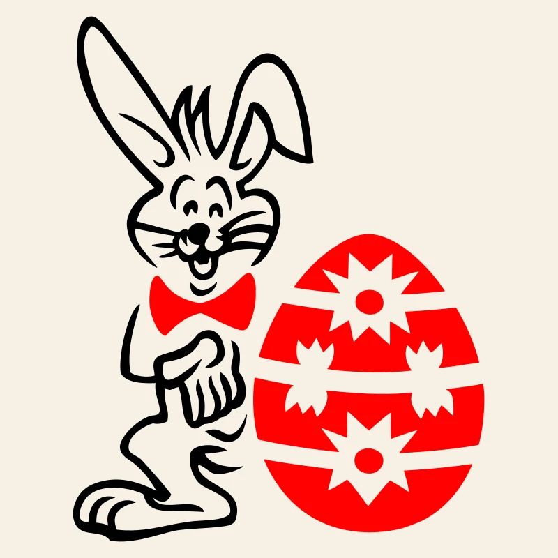 Easter egg with bunny