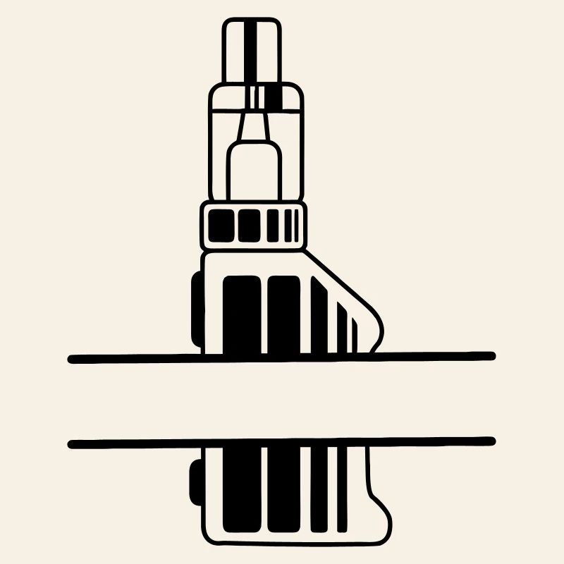 Vape silhouette with text box